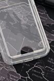 iPhone 13 Pro Max Uyumlu Kredi Kartlıklı Şeffaf Kılıf Kamera Korumalı