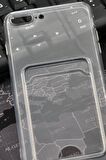 iPhone 7 Plus / 8 Plus Uyumlu Kredi Kartlıklı Şeffaf Kılıf Kamera Korumalı