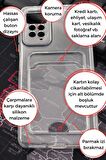 Xiaomi Redmi Note 11 Pro Uyumlu Kredi Kartlıklı Şeffaf Kılıf Kamera Korumalı