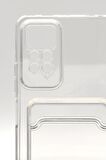 Xiaomi Redmi Note 11 Pro Uyumlu Kredi Kartlıklı Şeffaf Kılıf Kamera Korumalı