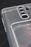 Xiaomi Redmi Note 8 Pro Uyumlu Kredi Kartlıklı Şeffaf Kılıf Kamera Korumalı