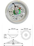 Novo 18W Ledli (Beyaz Işık) Sensörlü Acil Kitli (Acil Aydınlatmalı) Tavan Armatürü NV004 (8 Adet)