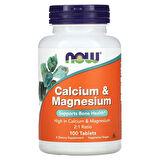 NOW Foods, Calcium(Kalsiyum) & Magnesium(Magnezyum), 100 Tablet