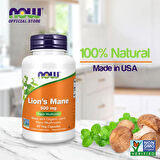 NOW Foods, Lion's Mane (Aslan yelesi mantarı) 500 mg, 60 Veggie Capsules