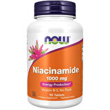 NOW Foods Niacinamide (NİACİN) NON FLUSH 1000 mg 90 Tablets - SİVİLCE CİLT TEMİZLEME