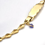 14 Ayar Altın Kaplama  Bebek ve Çocuk Göz Boncuk Nazarlı  İsim Gümüş Bilellik Künye - BPC00104