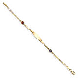 925 Ayar Gümüş Uğurböceği ve Nazar Boncuklu Bebek Bilekliği - BPC00107