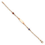 925 Ayar Gümüş Uğurböceği ve Nazar Boncuklu Bebek Bilekliği - BPC00107