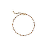 14 Ayar Altın Kaplama Sitrin Doğal Taşlı El Yapımı Gümüş Bileklik - CBS00133