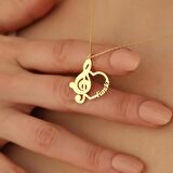 925 Ayar Gümüş Kişiye Özel İsim Yazılı Melodi Kolye
