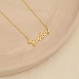 925 Ayar Gümüş Brotusse Font İsim Yazılı Kolye