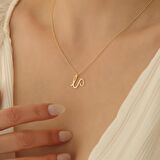 925 Ayar Gümüş Sarkıt Harf Kolye