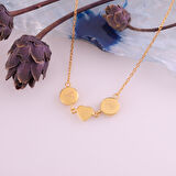 925 Ayar Gümüş Kişiye Özel Pullu Harf Kolye - CN00375