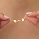 925 Ayar Gümüş Kişiye Özel Pullu Harf Kolye - CN00375