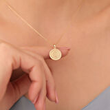 925 Ayar Altın Mikron Kaplama Ayyıldız Gümüş Kolye - CN00397