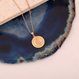 925 Ayar Altın Mikron Kaplama Ayyıldız Gümüş Kolye - CN00397