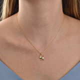 14 Ayar Mikron Altın Kaplama Hayvan Figürlü Çocuk Gümüş Kolye - CN00473