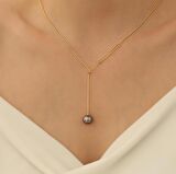 925 Ayar Gümüş Tatlısu İncisi Kolye-10mm