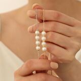 925 Ayar Gümüş Creamrose Tatlısu İncisi Kolye-8mm
