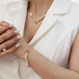925 Ayar Gümüş White Tatlısu İncisi Kolye-6mm
