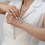 925 Ayar Gümüş Barock White Tatlısu İncisi Kolye-5mm