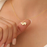 925 Ayar Gümüş Taşlı Kedi Figürü Kolye