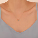 925 Ayar Gümüş Sen Ve Ben Doğum Taşı Kolye - CNS00597