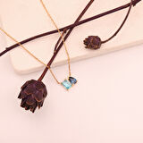 925 Ayar Gümüş Sen Ve Ben Doğum Taşı Kolye - CNS00597