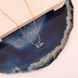 925 Ayar Gümüş Sen Ve Ben Doğum Taşı Kolye - CNS00597