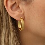 925 Ayar Gümüş Mat Kare Halka Küpe