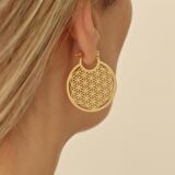 925 Ayar Gümüş Yaşam Çiçeği Küpe