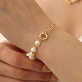 925 Ayar Gümüş Creamrose Tatlı Su İncisi Set-7.50mm