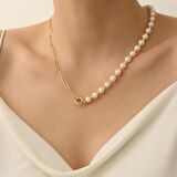 925 Ayar Gümüş Creamrose Tatlı Su İncisi Set-7.50mm