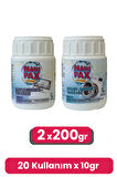 ÇAMAŞIR MAKİNESİ & BULAŞIK MAKİNESİ TEMZİLEYİCİ TOZ BAKIM SETİ (2 ADET X 200GR)