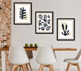 MATISSE Botanik Soyut Tema Çerçeveli Poster tablo Set