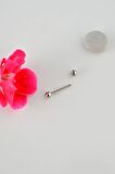 18 mm İki Ucu Toplu Düz Nipple Piercingi Çelik Meme Ucu Piercingi