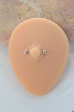 18 mm İki Ucu Toplu Düz Nipple Piercingi Çelik Meme Ucu Piercingi