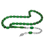 Nipora Kararmaz Metal Arnavut Zincir Püsküllü Uçlu Kapsül Kesim Yeşil Ateş Kehribar Tesbih