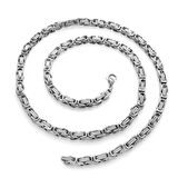 Nipora Silver Renk Kalınlık 5 mm 317L Çelik Erkek Kral Zincir Kolye