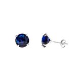 Nipora Night Blue Zirkon Taşlı 925 Ayar Gümüş Kadın Küpe