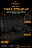 Citroen C4 2020 Sonrası Uyumlu Nergis Siyah Kırmızı Ortopedik Tay Tüyü Koltuk Kılıfı