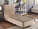 Niron Yatak Polo Tek Kişilik Sütlü Kahve Baza + Başlık 90 x 190 cm