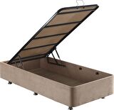 Niron Yatak Rama Tek Kişilik Sütlü Kahve Baza + Başlık 100 x 200 cm