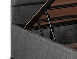 Niron Yatak Silver Tek Kişilik Gri Baza + Başlık 120 x 200 cm