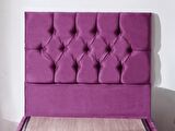 Niron Purple Tek Kişilik Yatak Başlığı - 90 cm Mor Kumaş Başlık - Baza ve Karyola Başlığı