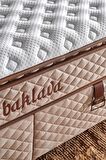 Baklava Lüks Yatak Baza ve Başlık Seti 90x190 cm Tek Kişilik Çok Sert Yatak Krem Baza ve Başlık