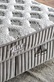 Line Visco Yatak 180x200 cm Çift Kişilik 28 cm Visco Süngerli Yaylı Lüks Yatak Orta Sert Koyu Gri