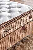 Elegance Lüks Yatak Baza ve Başlık Seti 160x200 cm Çift Kişilik Paket Yaylı Yumuşak Yatak Baza Başlık Takımı