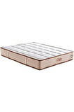 Star Yatak 150x200 cm Çift Kişilik NMS Yaylı Saten Kumaşlı Full Ortopedik Sert Yatak Krem Bordür