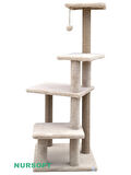 Katlı Büyük Boy Kedi Tırmalama Tahtası Jüt İpli Welsoft Kumaşlı Oyun Alanı